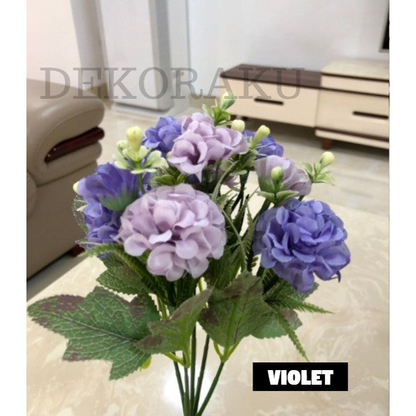 1 Bouquet 10 Kepala Buatan Krisan Bunga Manis Wedding Party Decor Artifisial