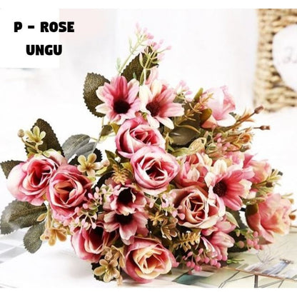 Bouquet bunga P - ROSE Artifisial Dekorasi