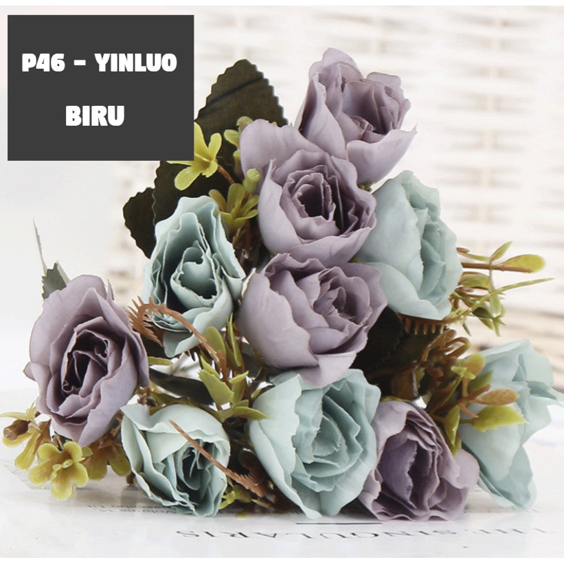 Bouquet bunga P46 YINLUO Artifisial Dekorasi