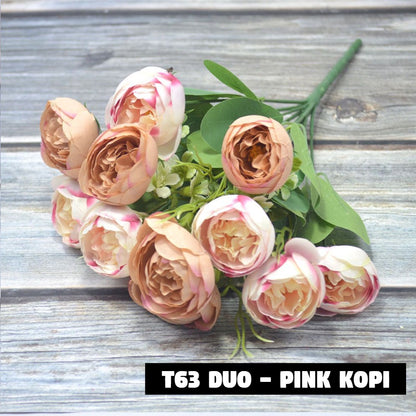 Bouquet bunga T63 DUO Artifisial Dekorasi