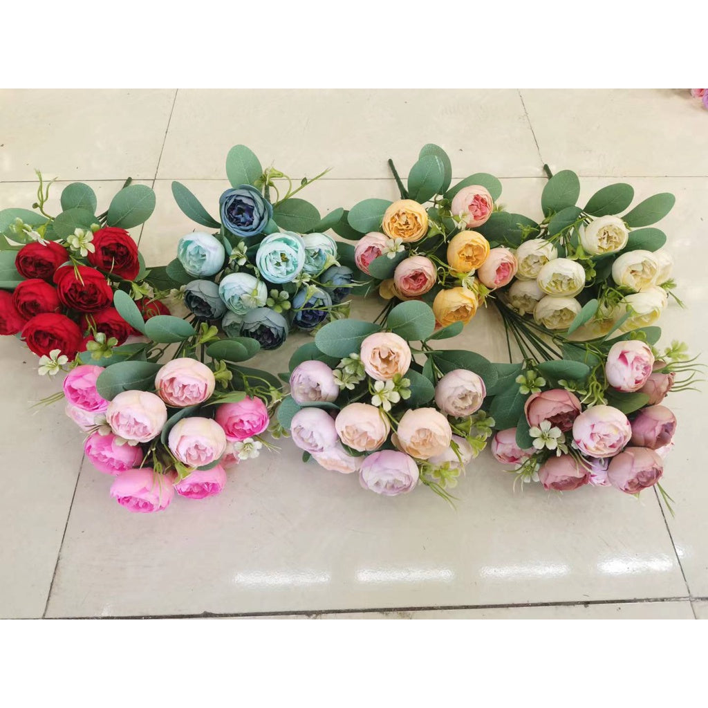 Bouquet bunga T63 DUO Artifisial Dekorasi