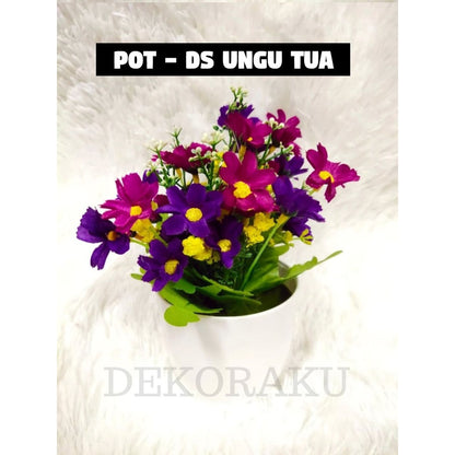 Pajangan Hias Bunga POT DAISY Bunga Artifisial