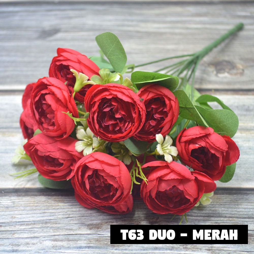 Bouquet bunga T63 DUO Artifisial Dekorasi