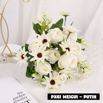 Bouquet bunga PX61 MEIGUI Artifisial Dekorasi