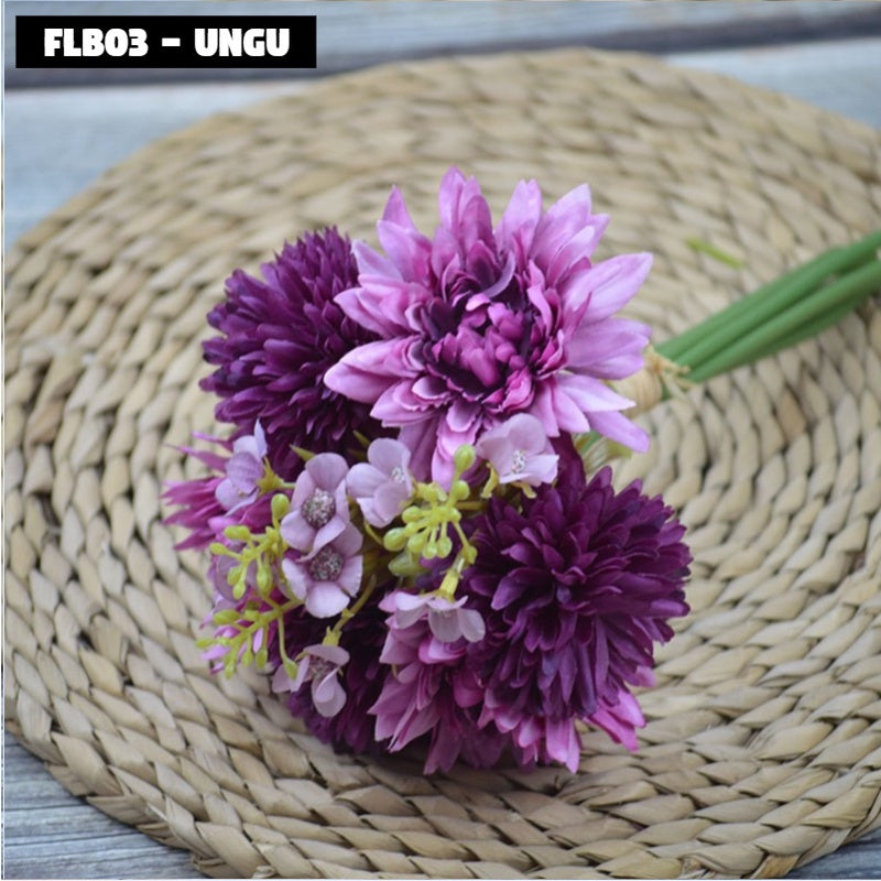 Hand Bouquet Bunch of Flower Satu Ikat bunga FLB 03 Artifisial Dekorasi