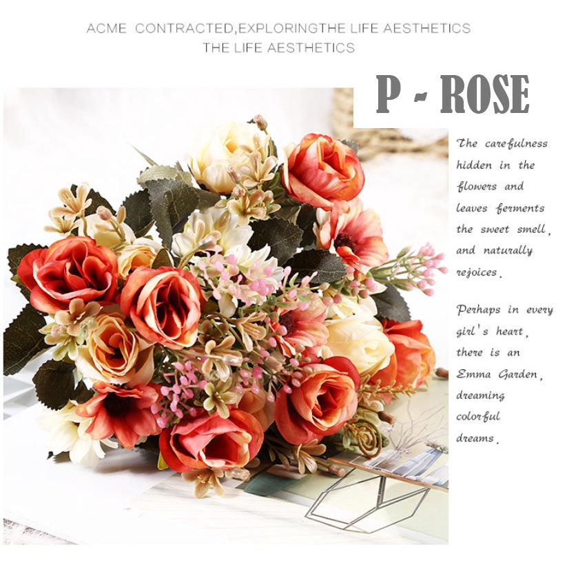 Bouquet bunga P - ROSE Artifisial Dekorasi