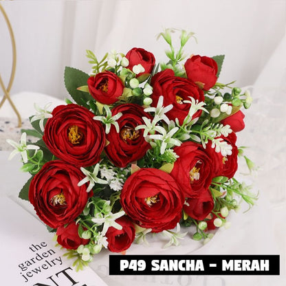 Bouquet bunga P49 SANCHA Artifisial Dekorasi