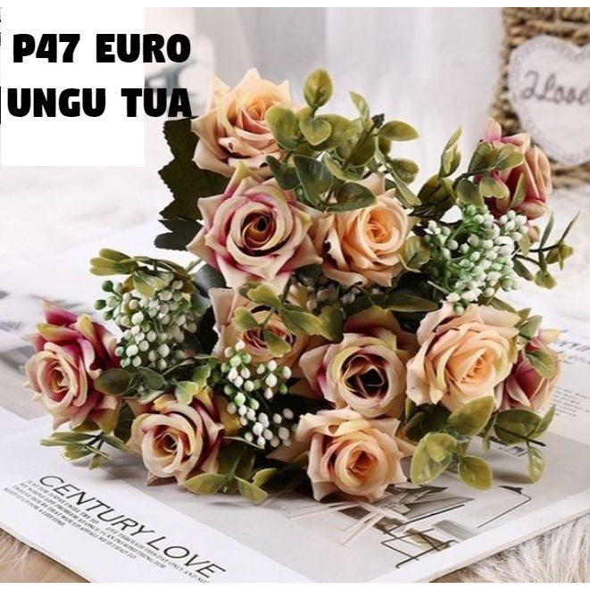 Bouquet bunga P47 EURO Artifisial Dekorasi