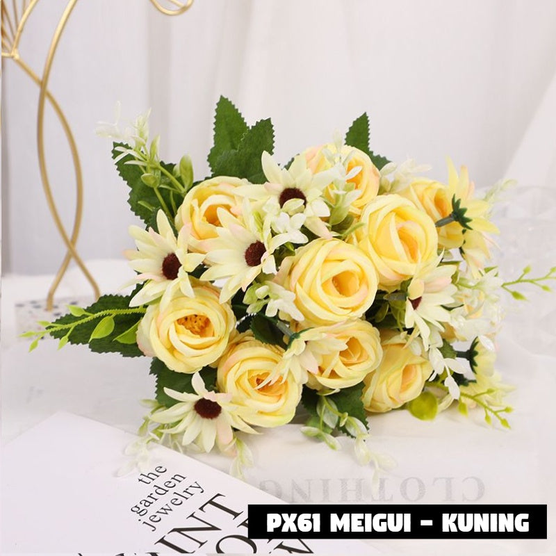 Bouquet bunga PX61 MEIGUI Artifisial Dekorasi