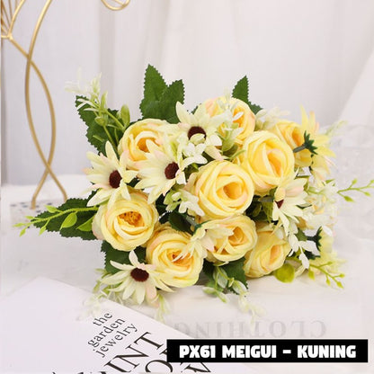 Bouquet bunga PX61 MEIGUI Artifisial Dekorasi