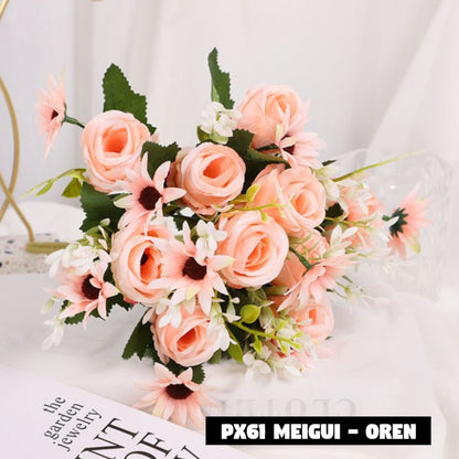 Bouquet bunga PX61 MEIGUI Artifisial Dekorasi