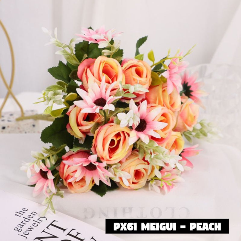 Bouquet bunga PX61 MEIGUI Artifisial Dekorasi