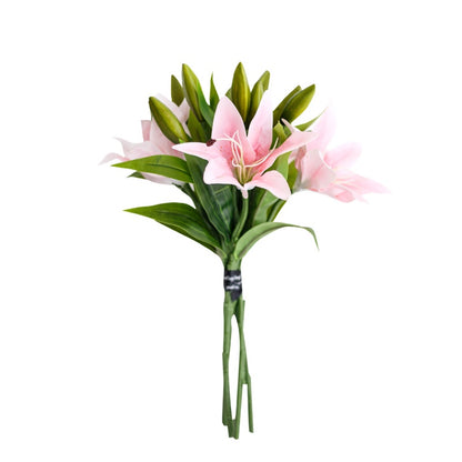 Bouquet bunga LILIUM 38CM Artifisial Dekorasi Tanaman Palsu Hiasan