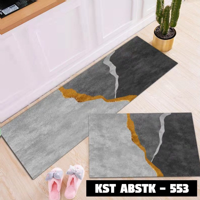 Keset Dapur Set ABSTRAK 40*60 + 40*120 cm Anti Slip ABSTK