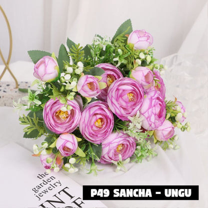 Bouquet bunga P49 SANCHA Artifisial Dekorasi