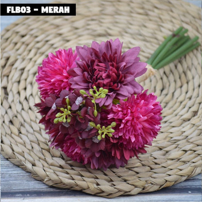 Hand Bouquet Bunch of Flower Satu Ikat bunga FLB 03 Artifisial Dekorasi