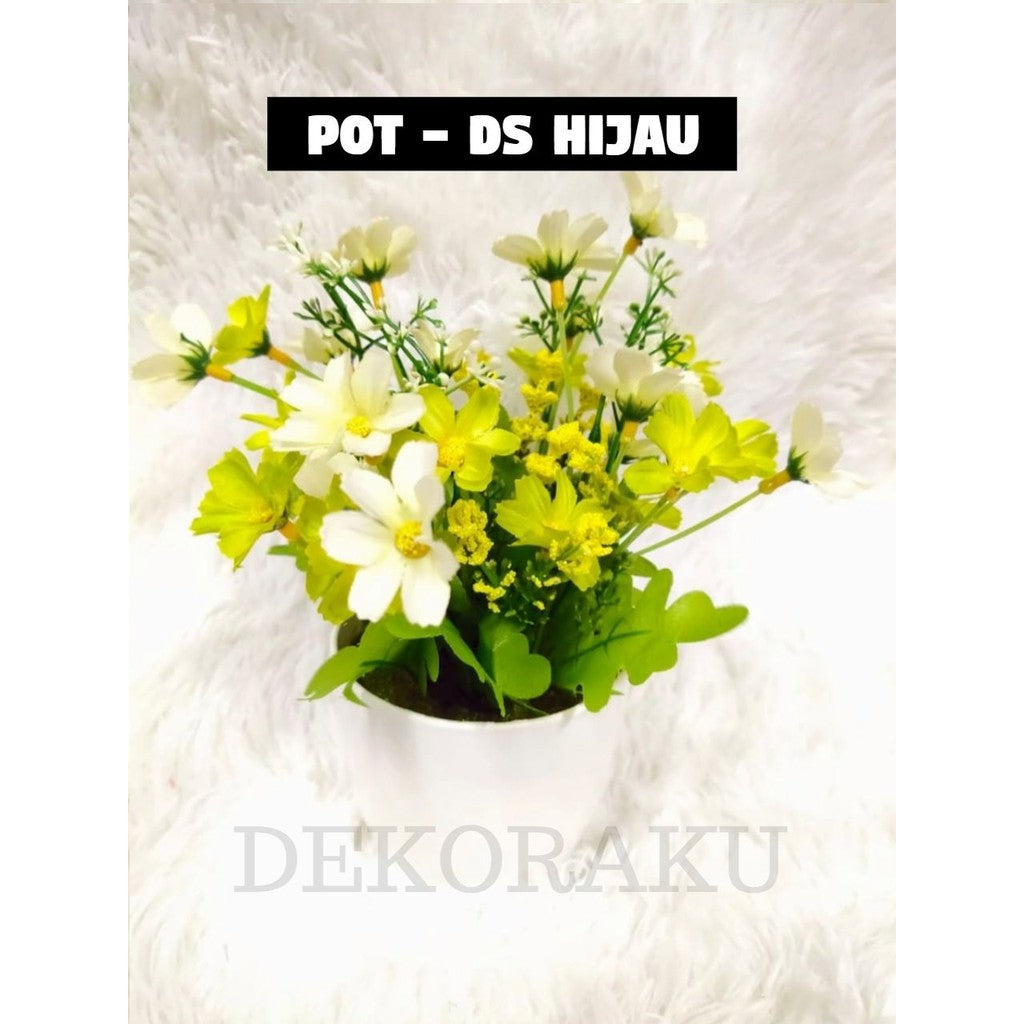 Pajangan Hias Bunga POT DAISY Bunga Artifisial