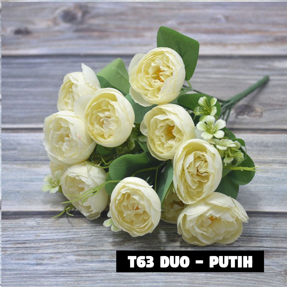 Bouquet bunga T63 DUO Artifisial Dekorasi