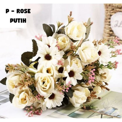 Bouquet bunga P - ROSE Artifisial Dekorasi