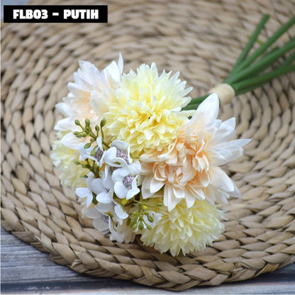 Hand Bouquet Bunch of Flower Satu Ikat bunga FLB 03 Artifisial Dekorasi