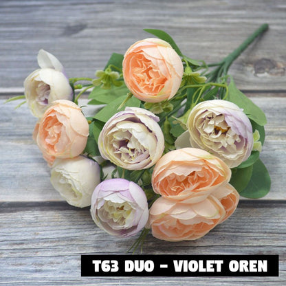 Bouquet bunga T63 DUO Artifisial Dekorasi