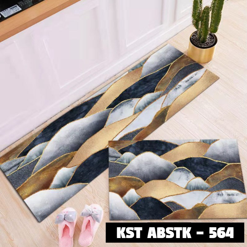 Keset Dapur Set ABSTRAK 40*60 + 40*120 cm Anti Slip ABSTK