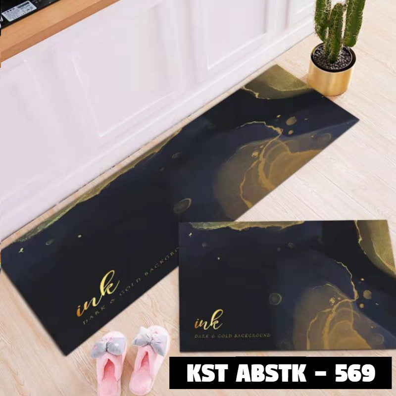 Keset Dapur Set ABSTRAK 40*60 + 40*120 cm Anti Slip ABSTK