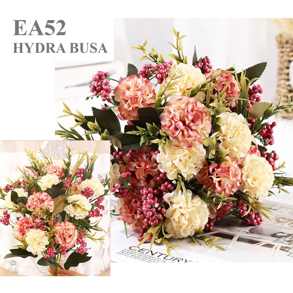 Bouquet bunga EA52 HYDRA BUSA Artifisial Dekorasi