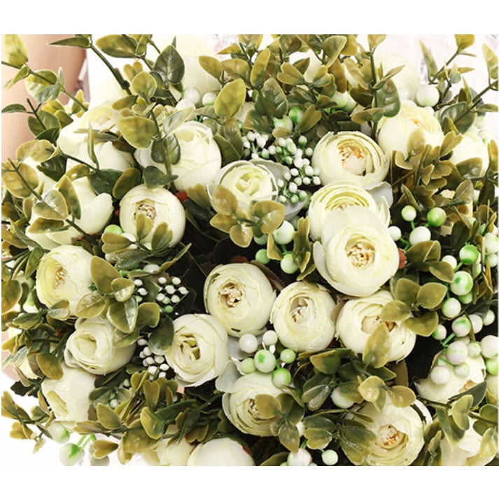 Bouquet bunga EA59 ITALY BUD Artifisial Tanaman Dekorasi