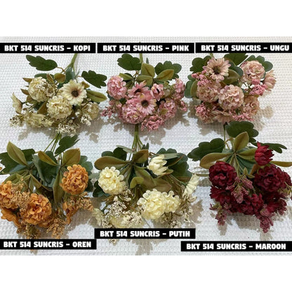 Bouquet bunga BKT 514 SUNCRIS Artifisial Dekorasi