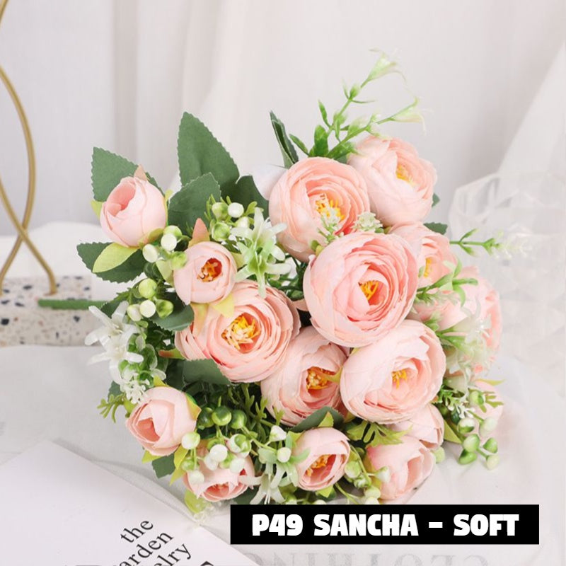 Bouquet bunga P49 SANCHA Artifisial Dekorasi