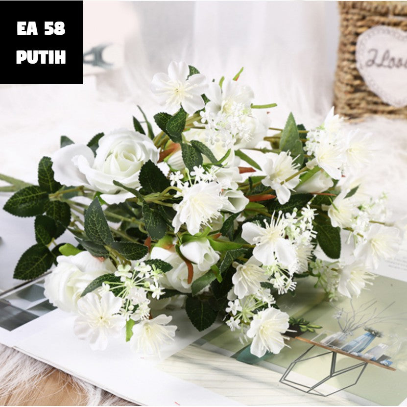 Bouquet bunga EA58 SHOPIA Artifisial Tanaman Dekorasi