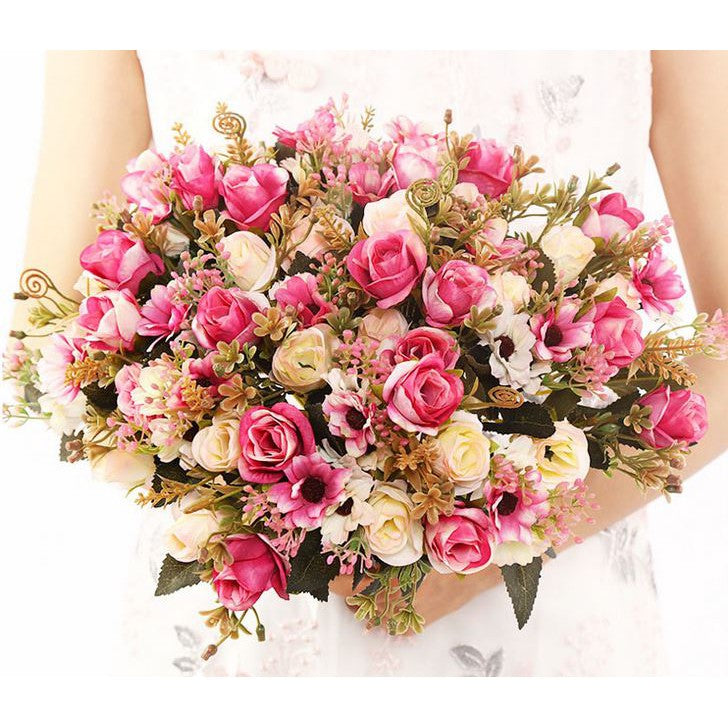 Bouquet bunga P - ROSE Artifisial Dekorasi