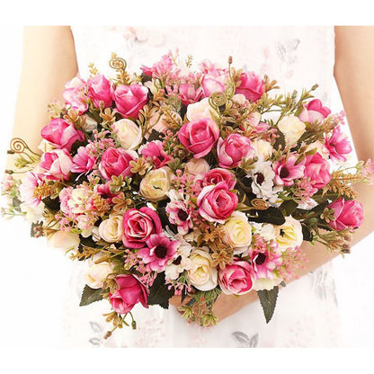 Bouquet bunga P - ROSE Artifisial Dekorasi