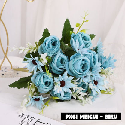 Bouquet bunga PX61 MEIGUI Artifisial Dekorasi