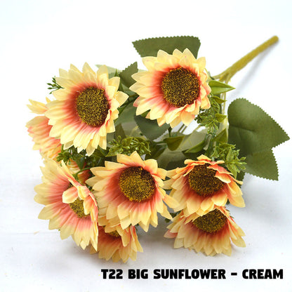 Bouquet bunga T22 BIG SUNFLOWER Artifisial Dekorasi Tanaman Palsu Hiasan