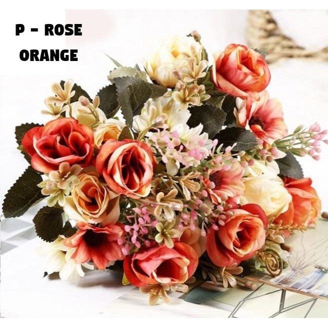 Bouquet bunga P - ROSE Artifisial Dekorasi