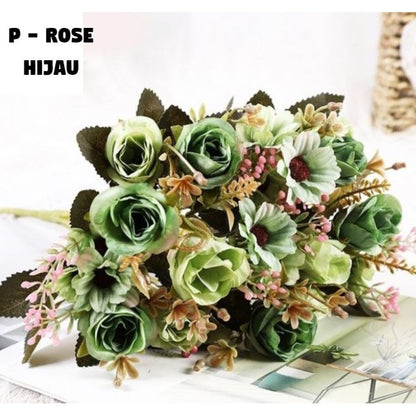 Bouquet bunga P - ROSE Artifisial Dekorasi