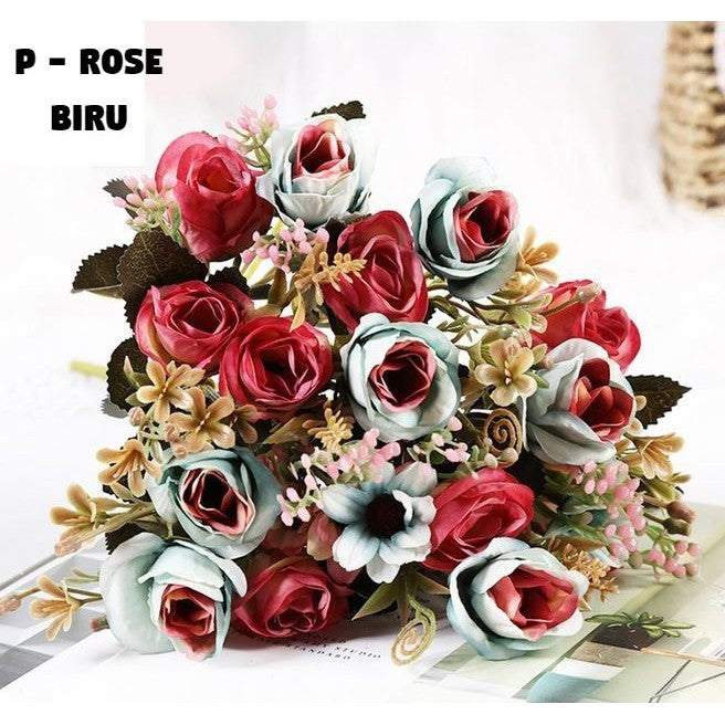 Bouquet bunga P - ROSE Artifisial Dekorasi