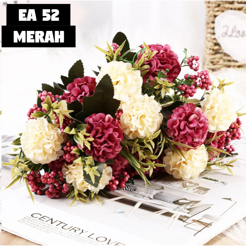 Bouquet bunga EA52 HYDRA BUSA Artifisial Dekorasi