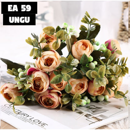 Bouquet bunga EA59 ITALY BUD Artifisial Tanaman Dekorasi