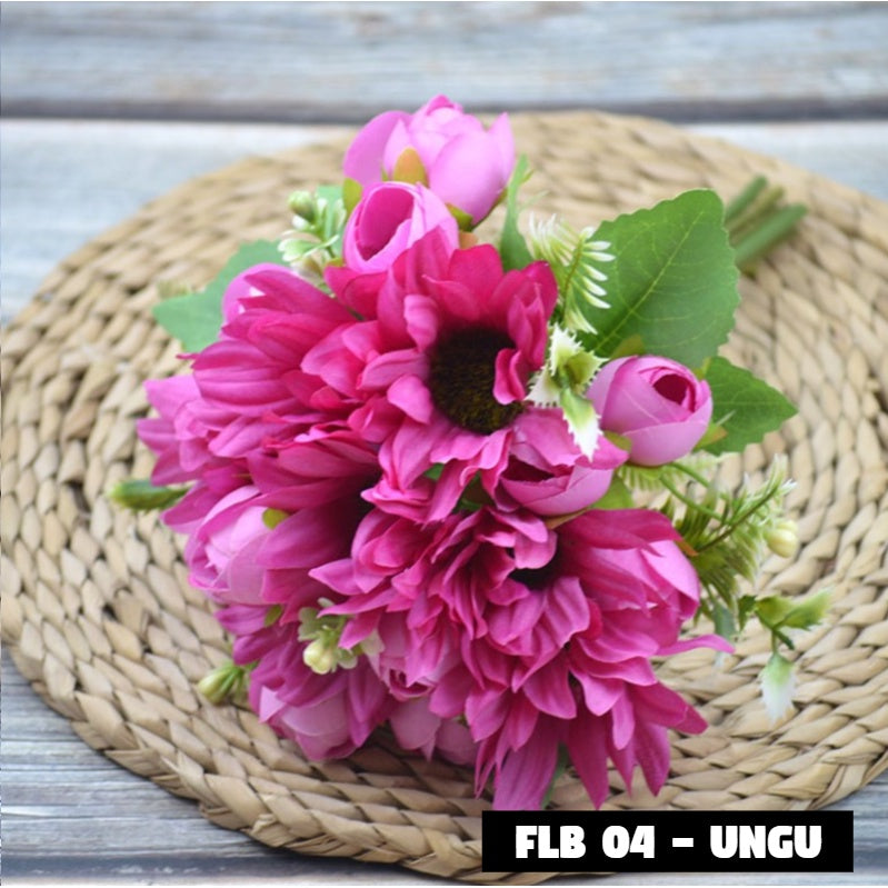 Hand Bouquet Bunch of Flower Satu Ikat bunga FLB 04 Artifisial Dekorasi