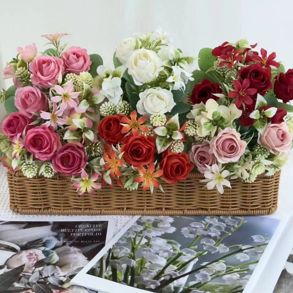 Bouquet bunga BKT 776 PANDAN  Mawar Artifisial Dekorasi Hiasan Seserahan Buket Palsu