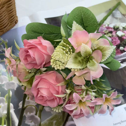 Bouquet bunga BKT 776 PANDAN  Mawar Artifisial Dekorasi Hiasan Seserahan Buket Palsu