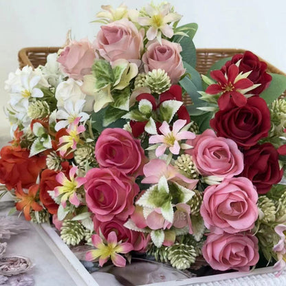 Bouquet bunga BKT 776 PANDAN  Mawar Artifisial Dekorasi Hiasan Seserahan Buket Palsu