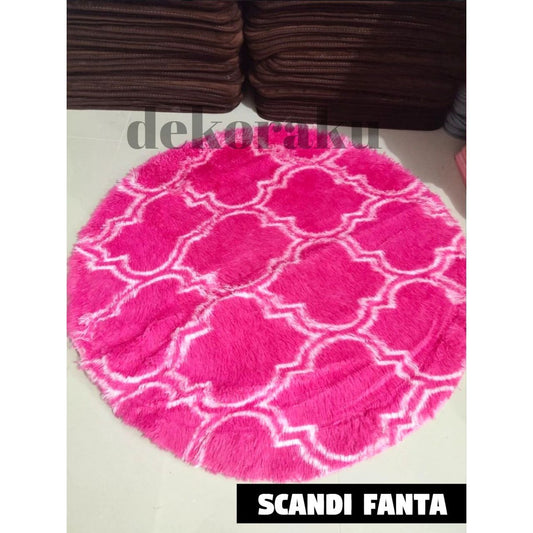 Karpet motif Baru bulat karpet lantai 1meter