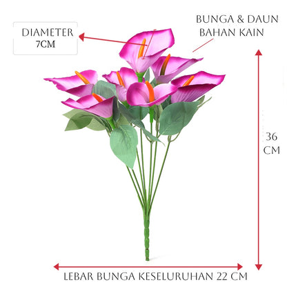 Bouquet bunga P723 CALLA Artifisial Dekorasi