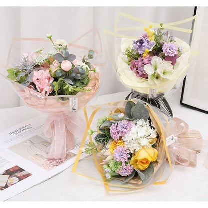 FL6 OPP 5Lembar-Kertas Bunga Buket Transparan List WARNA / Kertas Buket Bunga Florist Cellophane