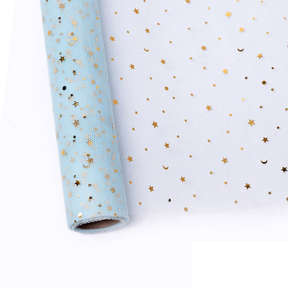 MS2 STAR Kertas Buket Jaring Roll Motif Bintang Bulan/Flower Wrapping Paper