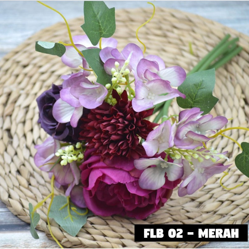 Hand Bouquet Bunch of Flower Satu Ikat bunga FLB 02 Artifisial Dekorasi